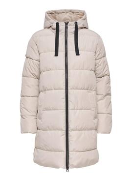 Abrigo acolchado Only Clair blanco para mujer