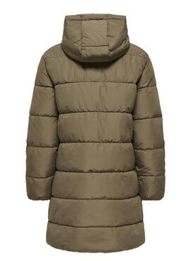 Abrigo acolchado Only Clair verde para mujer