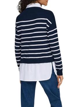 Jersey con camisa Only Payson azul para mujer