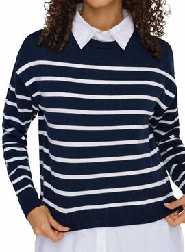 Jersey con camisa Only Payson azul para mujer