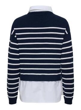 Jersey con camisa Only Payson azul para mujer
