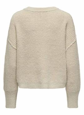 Jersey Only Mally beige para mujer