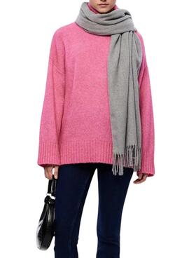 Bufanda Pieces Pckial gris para mujer