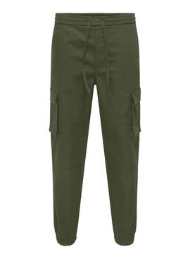 Pantalón Only and Sons Garda verde para hombre