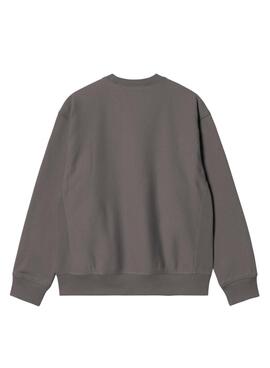 Sudadera Carhartt American Script gris para hombre