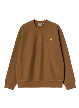 Sudadera Carhartt American Script marrón para hombre