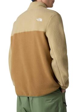 M YUMIORI 1/4 ZIP Utility Brown