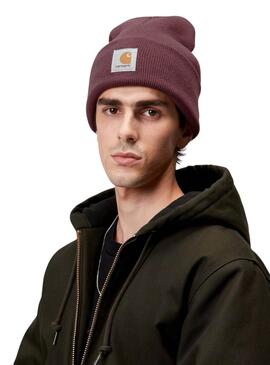 Gorro Carhartt Watch granate para mujer y hombre