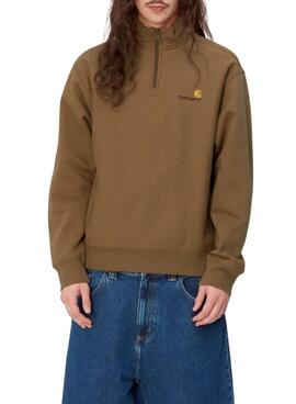 Sudadera Carhartt Half Zip marrón para Hombre