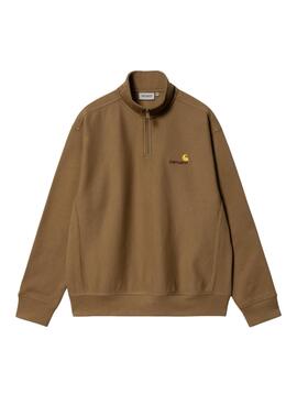 Sudadera Carhartt Half Zip marrón para Hombre