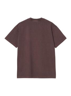 Camiseta Carhartt Dyed granate para hombre