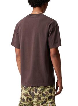 Camiseta Carhartt Dyed granate para hombre