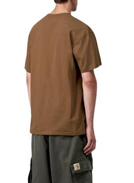 Sudadera Carhartt cremallera marrón para hombre