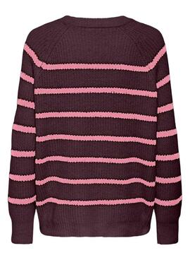 Jersey Only Mally rojo y marino rayas para mujer