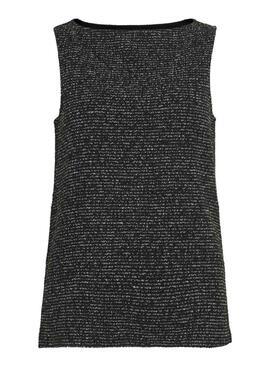 Top Vila Vimirno boucle negro para mujer