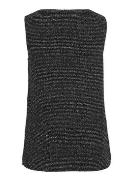 Top Vila Vimirno boucle negro para mujer