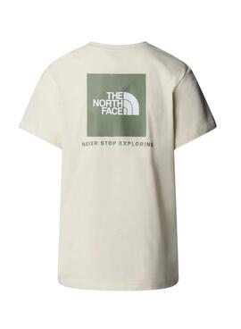 Camiseta The North Face Box beige para mujer