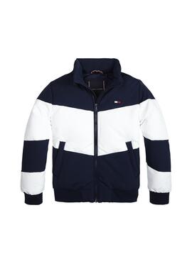 Cazadora Tommy Hilfiger Chevron Color Block Azul
