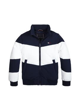 Cazadora Tommy Hilfiger Chevron Color Block Azul