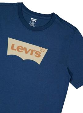 Camiseta Levis Batwing azul para niño