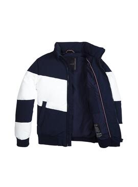 Cazadora Tommy Hilfiger Chevron Color Block Azul