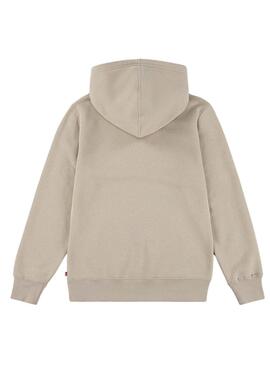 Sudadera Levis Mini Batwing beige para niño