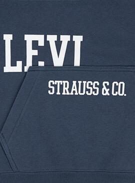 Sudadera Levis Cutoff azul para niño