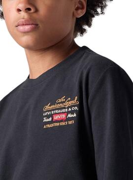 Camiseta Levis Legendary negro para niño