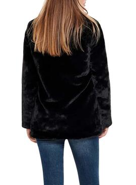 Chaqueta de pelo sintético de Only Onlvida negro para mujer