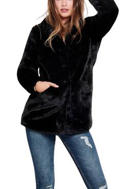 Chaqueta de pelo sintético de Only Onlvida negro para mujer