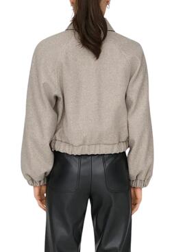 Chaqueta Only Onlnancy gris para mujer