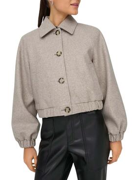 Chaqueta Only Onlnancy gris para mujer