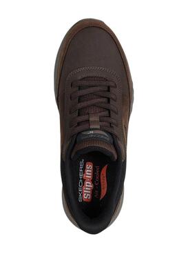 Zapatillas Skechers Arch Fit marrón para hombre