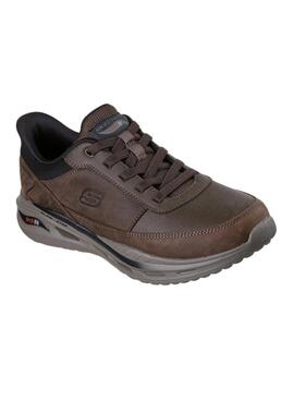 Zapatillas Skechers Arch Fit marrón para hombre