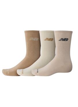 Pack calcetines New Balance Everyday beige