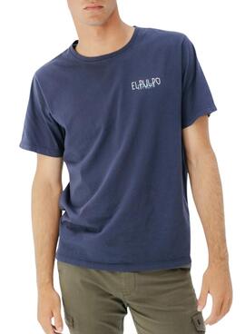 Camiseta El Pulpo logo azul para hombre