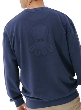 Sudadera El Pulpo logo azul para hombre