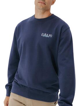 Sudadera El Pulpo logo azul para hombre