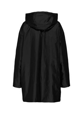 Chubasquero reversible Only Fry negro y animal print para mujer