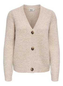 ONLZOEY L/S REGULAR CARDIGAN KNT WhiecapGray Melan