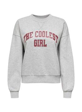 Sudadera Only Onjo gris para mujer