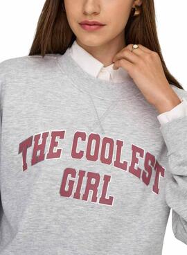 Sudadera Only Onjo gris para mujer