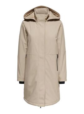 Parka Only Kara beige para mujer