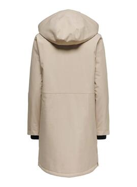 Parka Only Kara beige para mujer