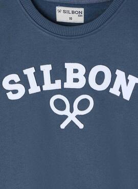 Sudadera Silbon Raqueta azul para niño
