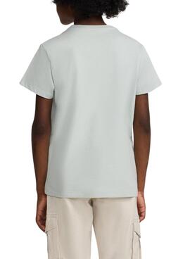 Camiseta Silbon logo multicolor turquesa para niño