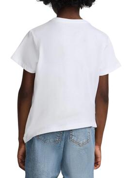 Camiseta Silbon logo multicolor blanco para niño