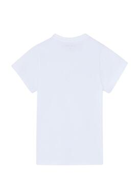 Camiseta Silbon logo multicolor blanco para niño
