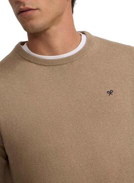 Jersey Silbon básico beige para hombre