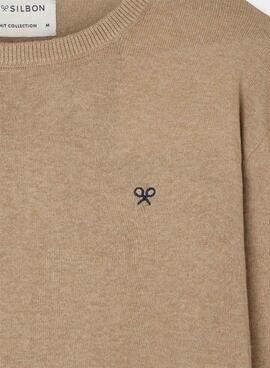 Jersey Silbon básico beige para hombre